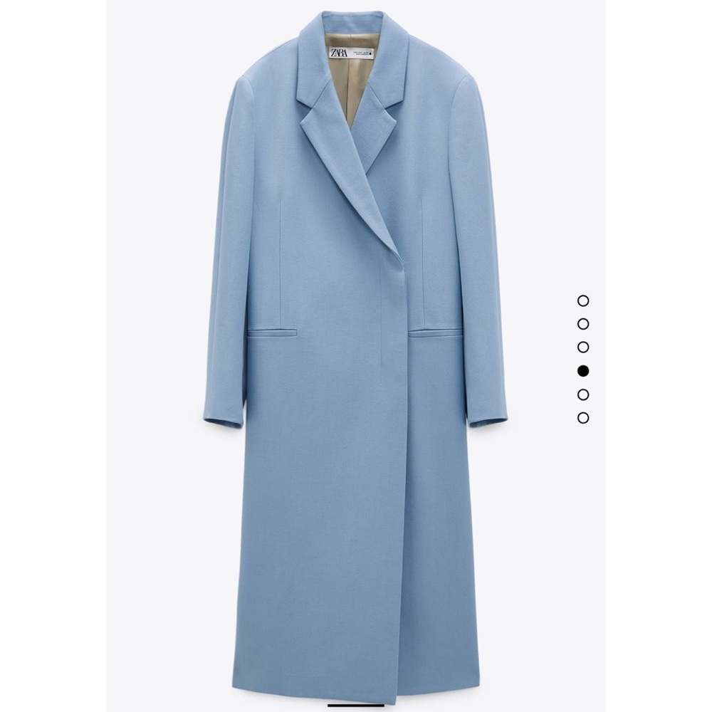 Zara Blue Wool Coat